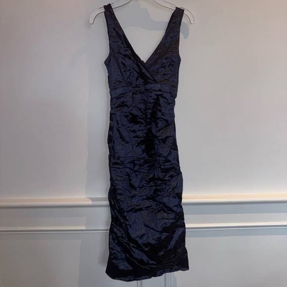 Nicole Miller Midnight Blue Backless Dress - Picture 1 of 4